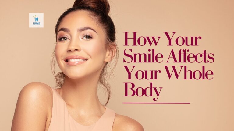 Smiling woman with healthy teeth, representing the link between dental health and overall wellness